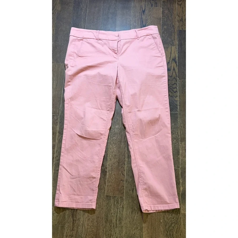 Ann Taylor LOFT Skinny Cotton/Spandex Pants Pink Size 12 Stretch